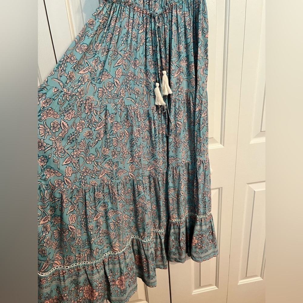 Cassia Boho Border Print Maxi Dress Size Small - Picture 7 of 9